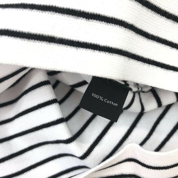 Rondina $195 Boat Neck Crop Knit Top Striped Black - Picture 12 of 12